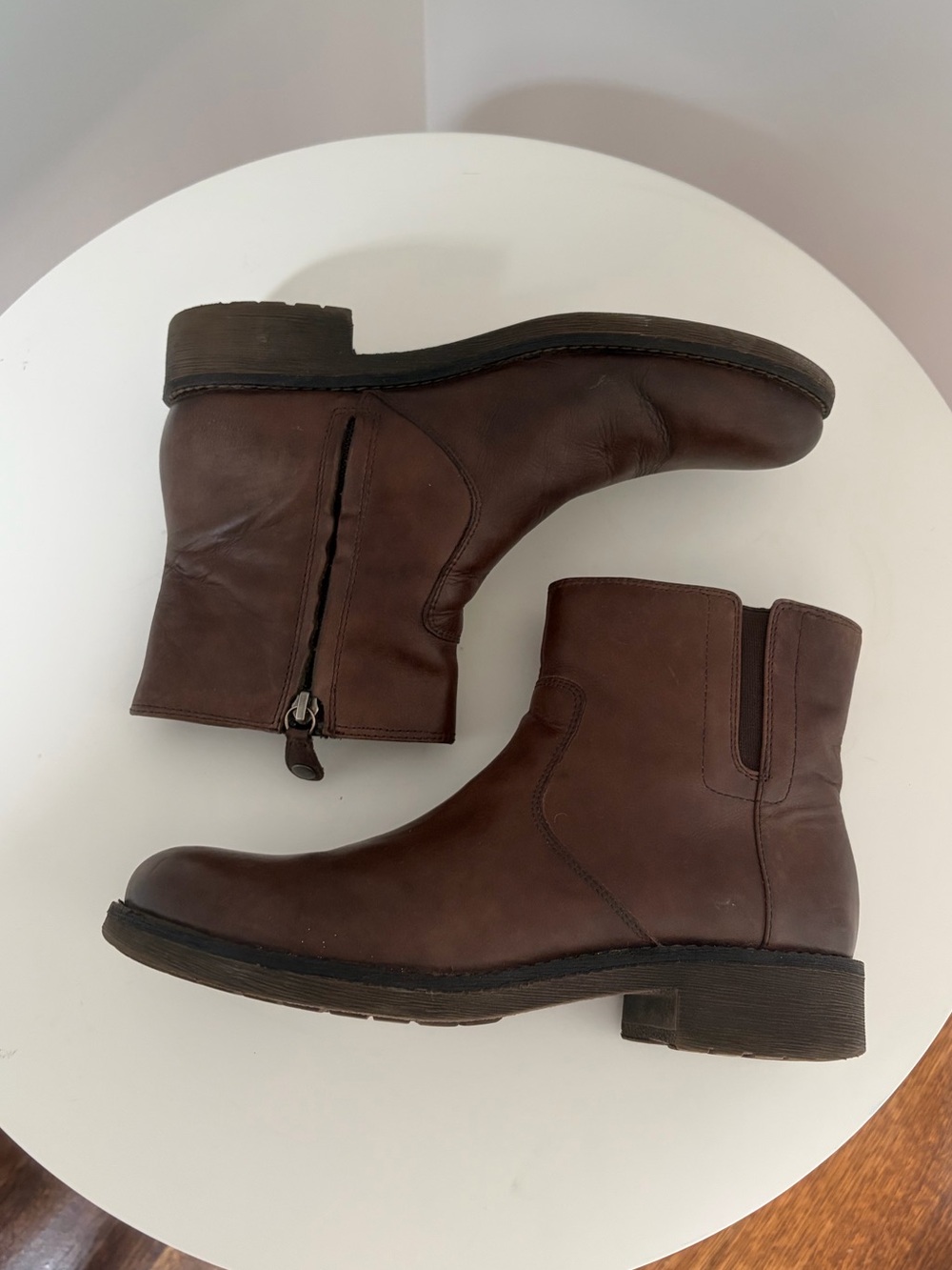 Geox Respira Leather Ankle Boots Brown 39